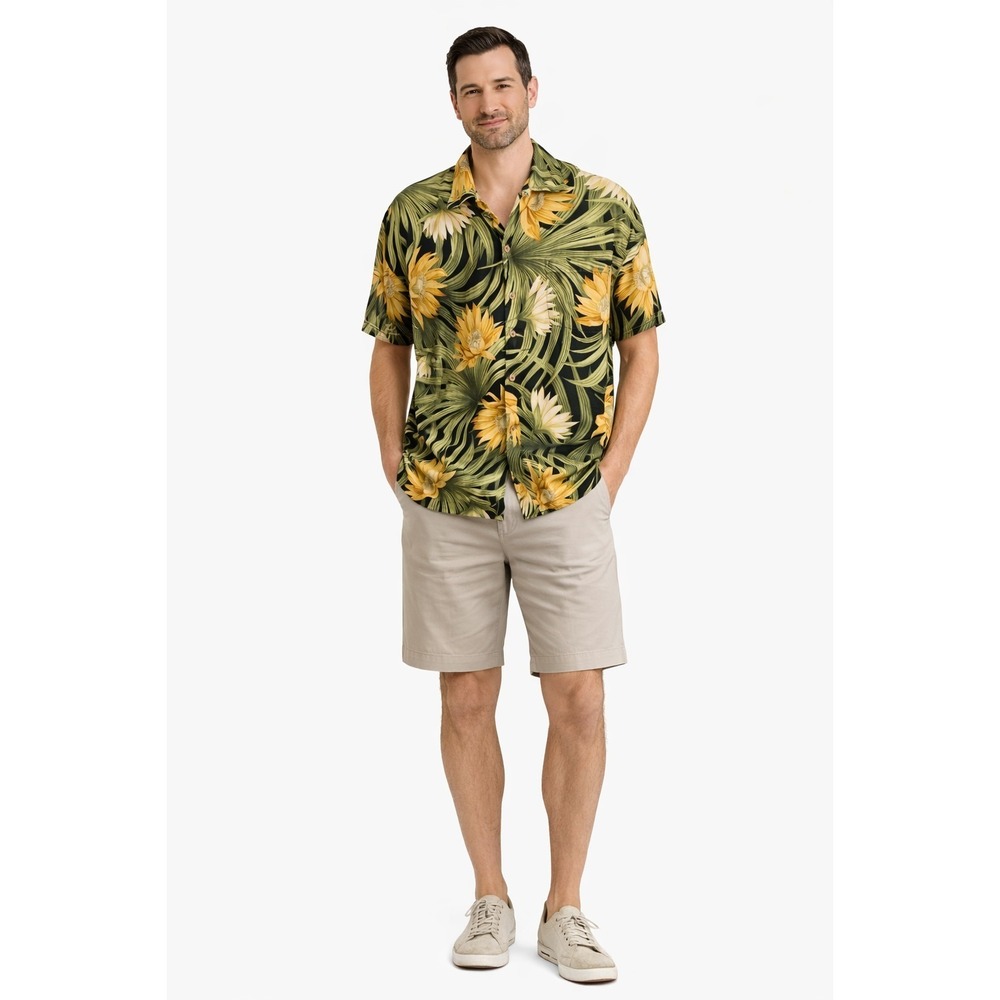Tommy Bahama Men's‎ XLarge Silk Camp Shirt Tropical Floral Print